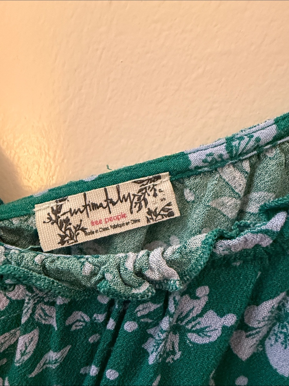Teal Floral Long-Sleeve Scoop Neck Bodysuit - Picture 2 of 3